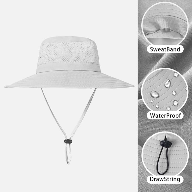 Cooling UPF 50+ Boonie Hat for Men and Women – Wide Brim UV Protection