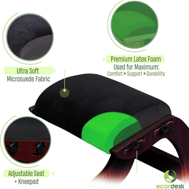 Ergonomic Kneeling Chair with Adjustable Natural Latex Foam