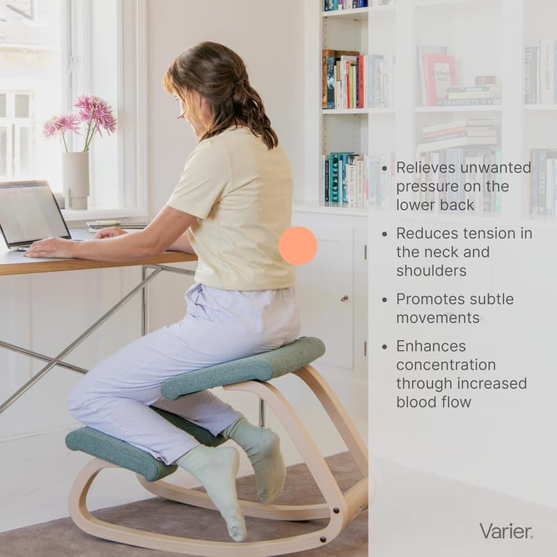 Variable Balans Original Kneeling Chair by Peter Opsvik - Dark Grey Fabric