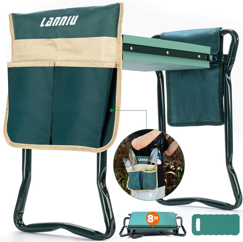 Foldable Garden Kneeler & Seat - Heavy Duty Gardening Gift for Seniors