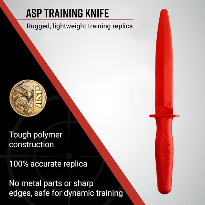 ASP Red Training Knife for Martial Arts and Tactical Defense