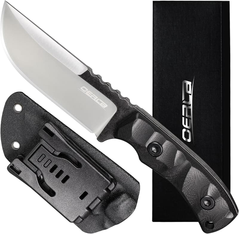 Outdoor Fixed Blade Knife - 420HC Stainless Steel with G10 Handle
