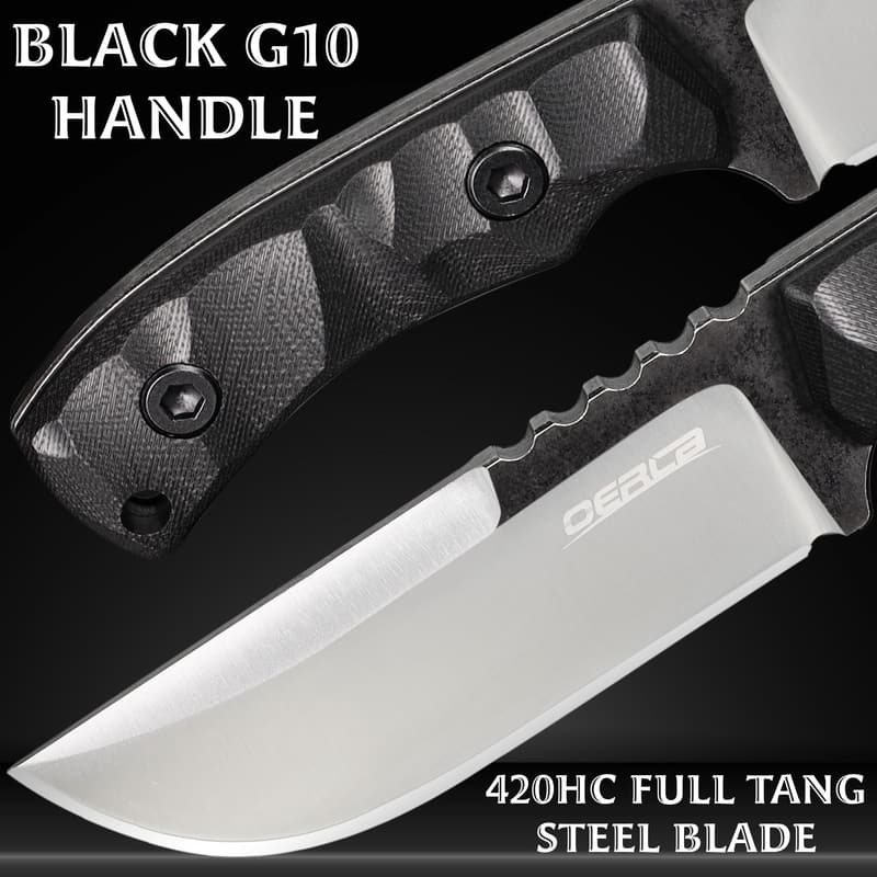 Outdoor Fixed Blade Knife - 420HC Stainless Steel with G10 Handle