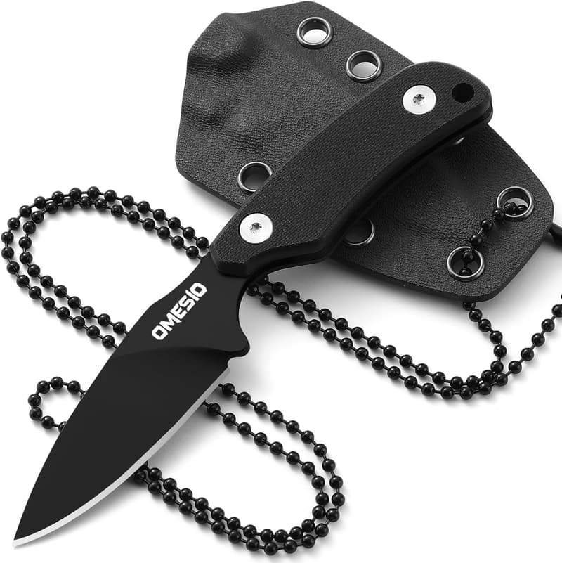 EDC Neck Knife with D2 Steel Blade and G10 Handle