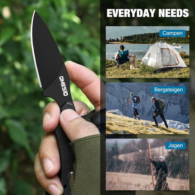 EDC Neck Knife with D2 Steel Blade and G10 Handle