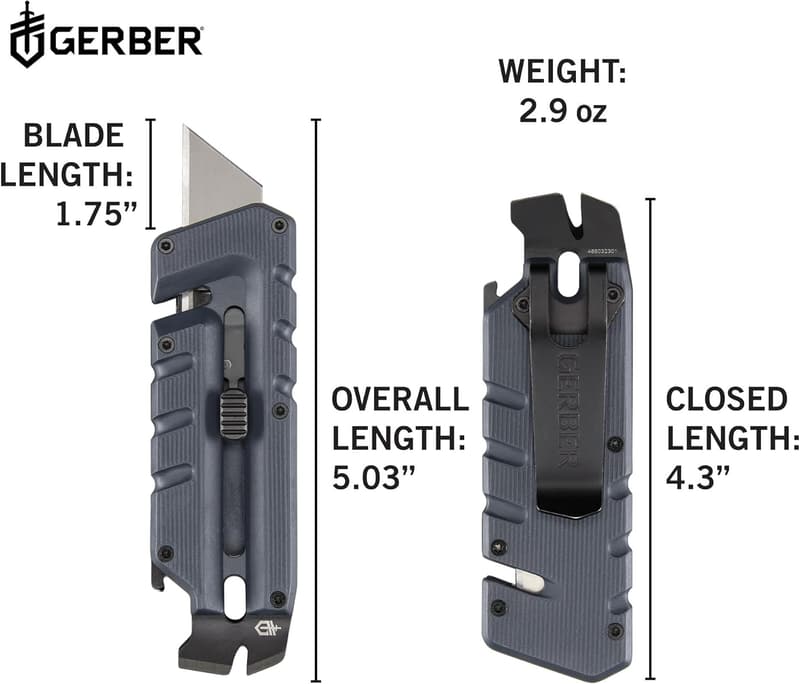 Heavy-Duty Retractable Blade Utility Knife - Multi-Tool EDC Gear