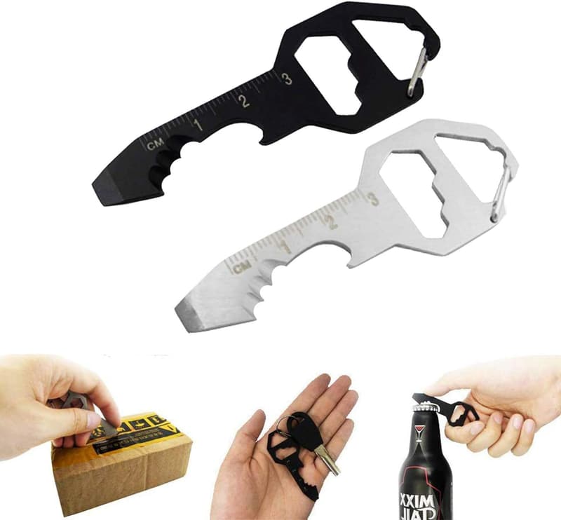 Stainless Steel Keychain Multi-Tool with 6 Features
