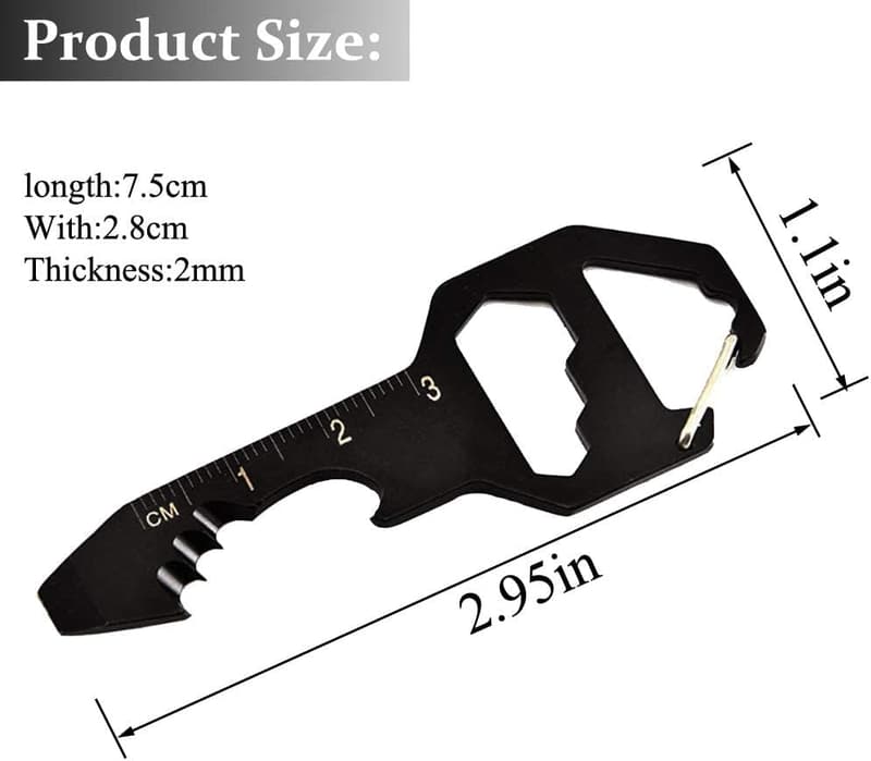 Stainless Steel Keychain Multi-Tool with 6 Features