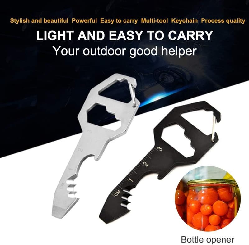 Stainless Steel Keychain Multi-Tool with 6 Features