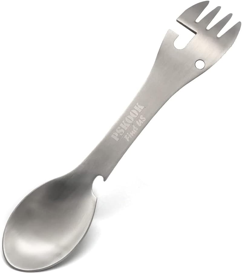 5-in-1 Stainless Steel Tactical Spork for Camping & Hiking