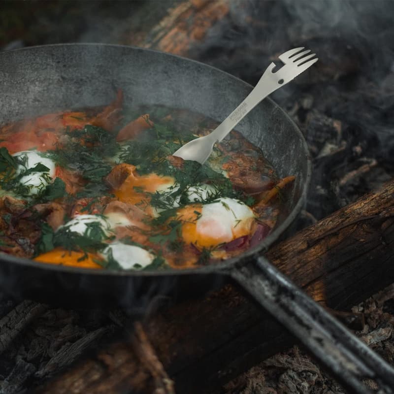 5-in-1 Stainless Steel Tactical Spork for Camping & Hiking