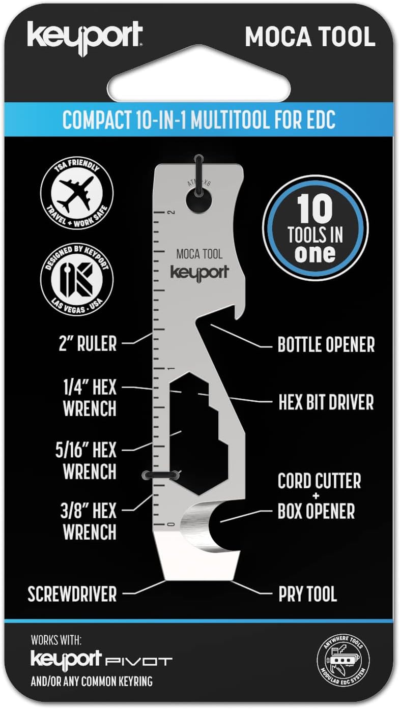 Keyport MOCA 10-in-1 Stainless Steel Keychain Multitool