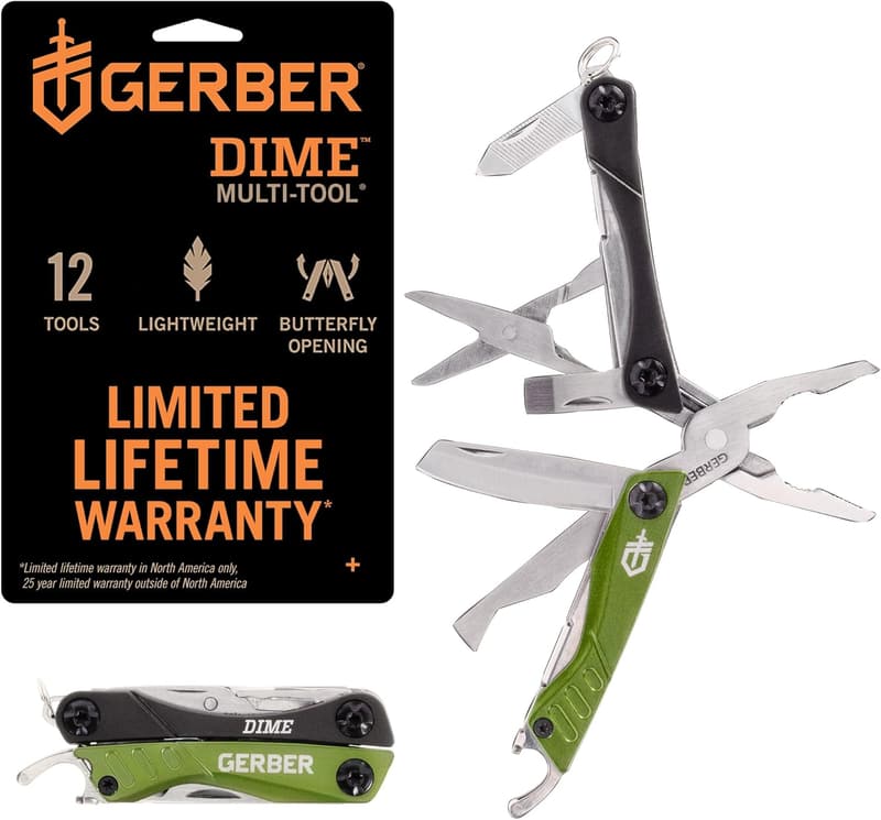 Gerber Dime EDC Multitool - 12-in-1 Mini Tool for Everyday Use