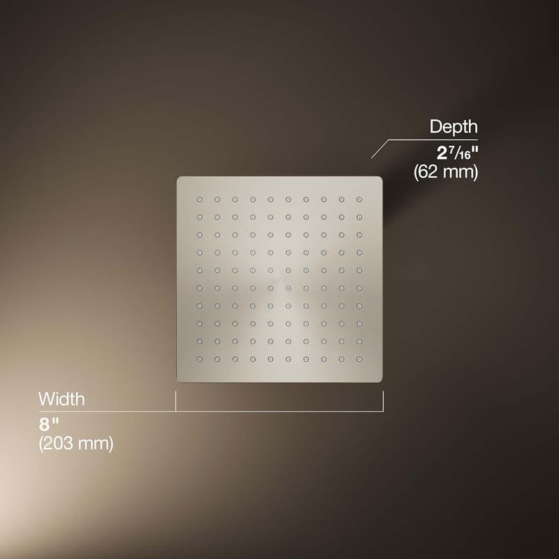 Brushed Nickel Rain Shower Head by Kohler