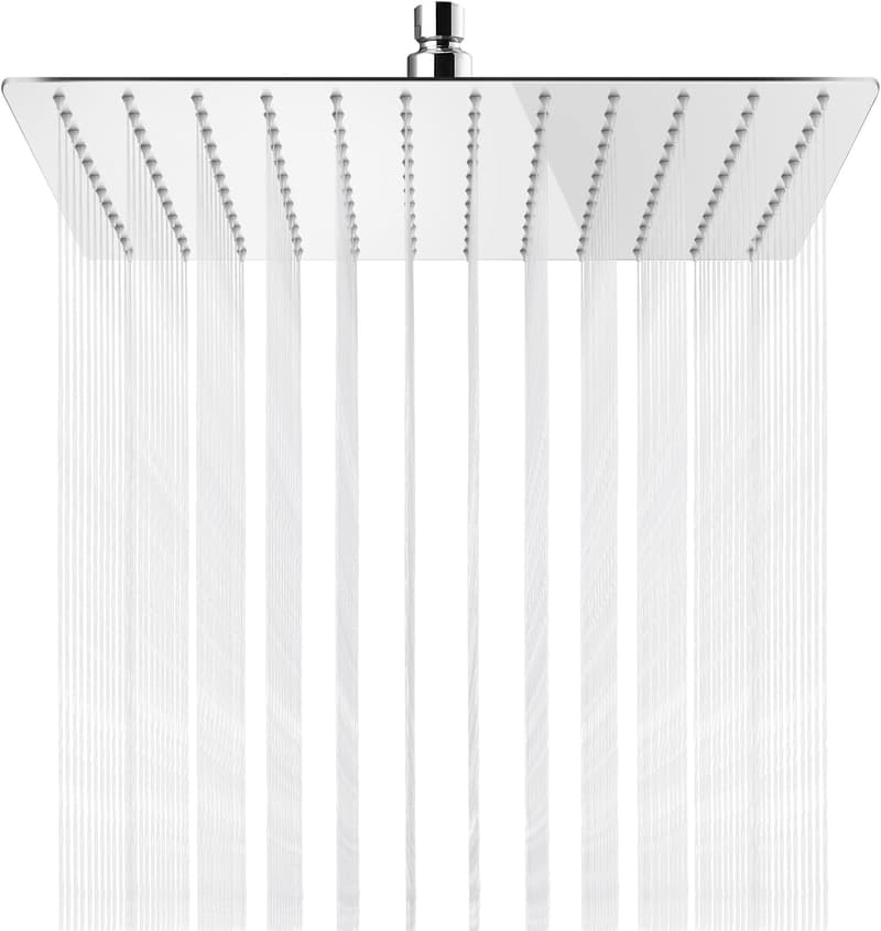 High-Pressure 12-Inch Stainless Steel Rain Shower Head