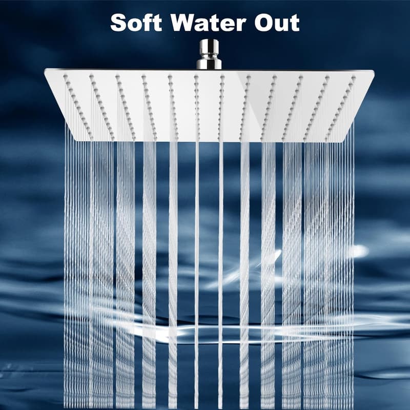 High-Pressure 12-Inch Stainless Steel Rain Shower Head