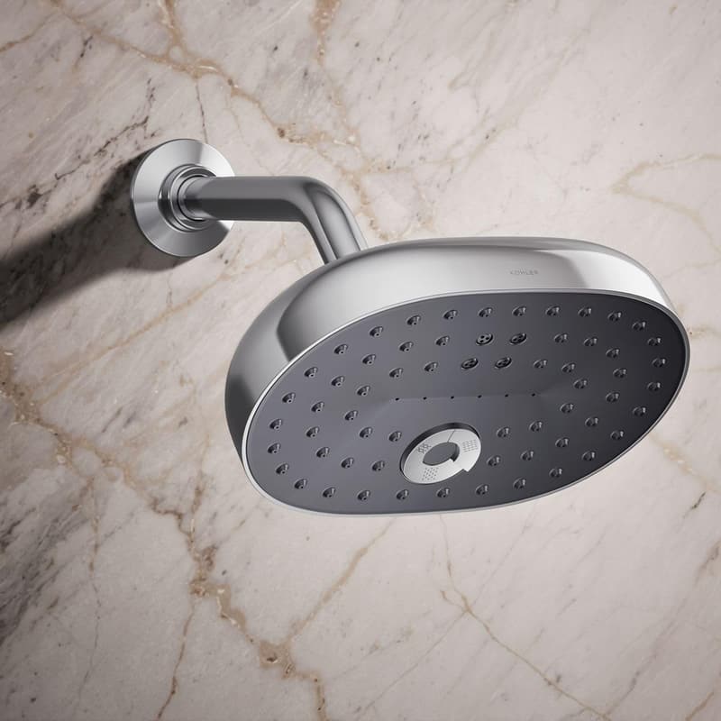Kohler Polished Chrome Showerhead, 3 Functions, 2.5 GPM