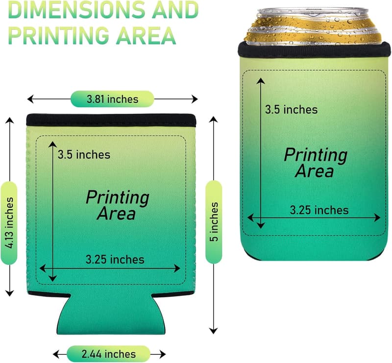 Personalized Collapsible 12oz Beer Can Coolers for Events
