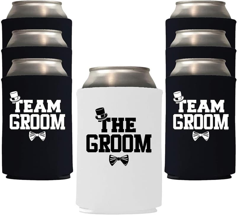 Groom & Team Groom Can Cooler - Bachelor Party Favor