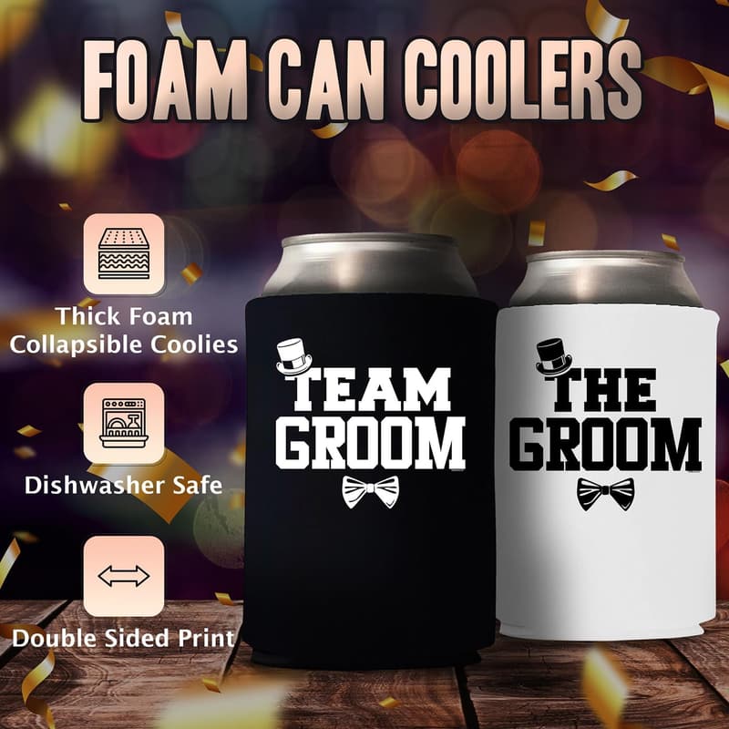 Groom & Team Groom Can Cooler - Bachelor Party Favor