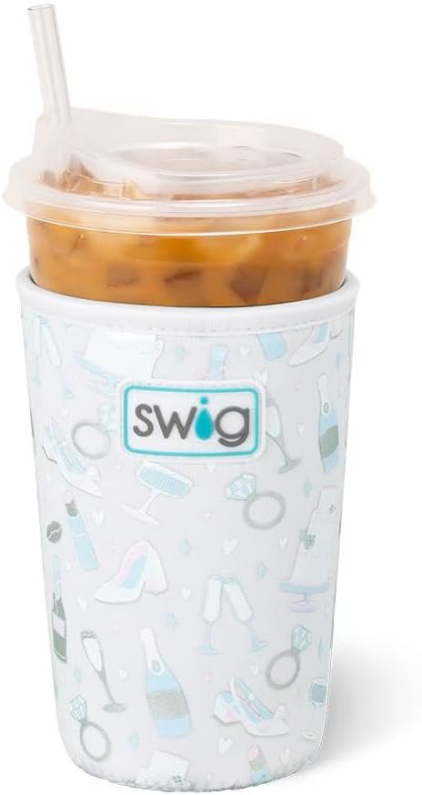 Bride-to-Be Neoprene Iced Coffee Cup Insulator with Handle