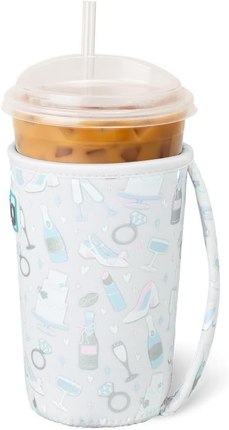 Bride-to-Be Neoprene Iced Coffee Cup Insulator with Handle