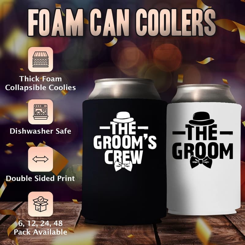 Bachelor Party Koozie Set for Groom and Groomsmen