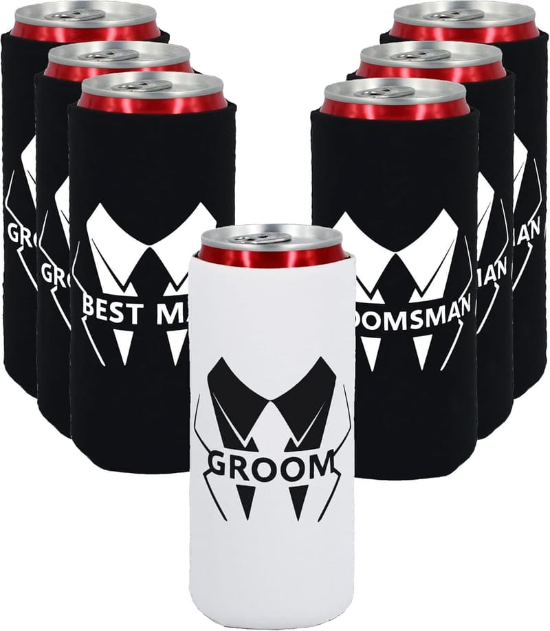 Bachelor Party Can Cooler Set for Groom & Groomsmen