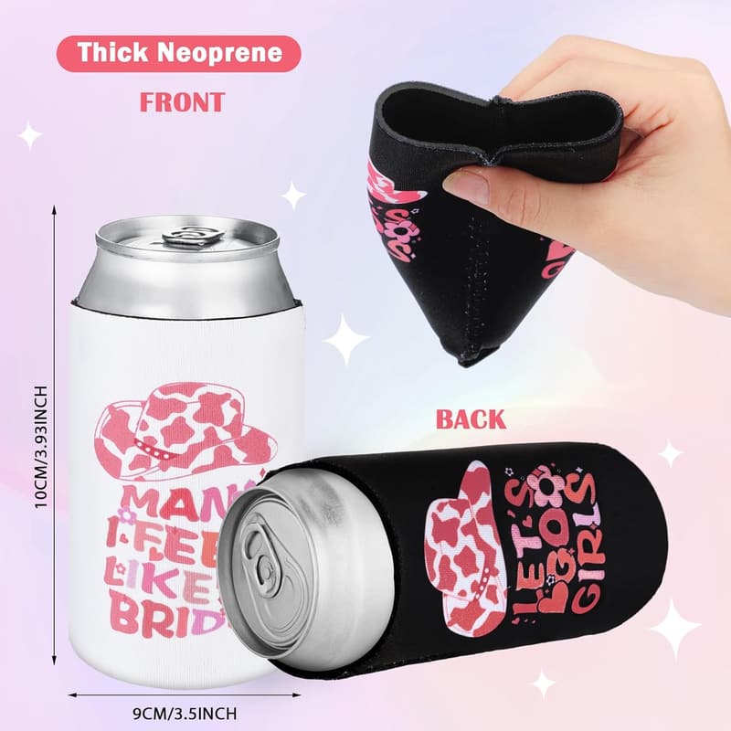 Bachelorette Party Beer Can Sleeves - 16 Pcs Insulated Holders