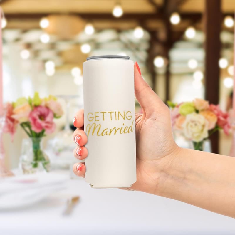 Bachelorette Party Neoprene Can Sleeves - 11 Pack in Pink & White