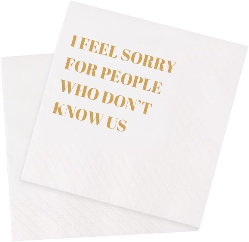 Funny Quotes Disposable Cocktail Napkins - 100 Pcs