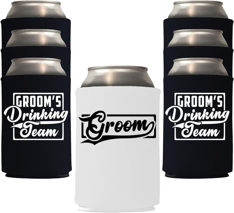 Groom's Drinking Team Can Coolie - Wedding Favor for Groomsmen