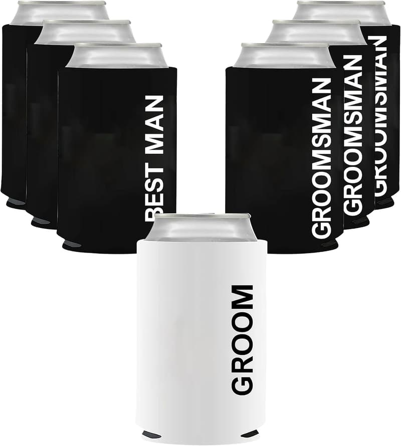 Groomsmen Proposal Can Coolers Set of 7 for Weddings