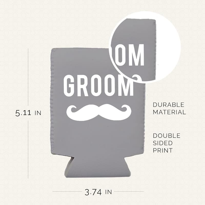 Groom Squad Can Coolers - Set of 12 Bachelor Party Favors