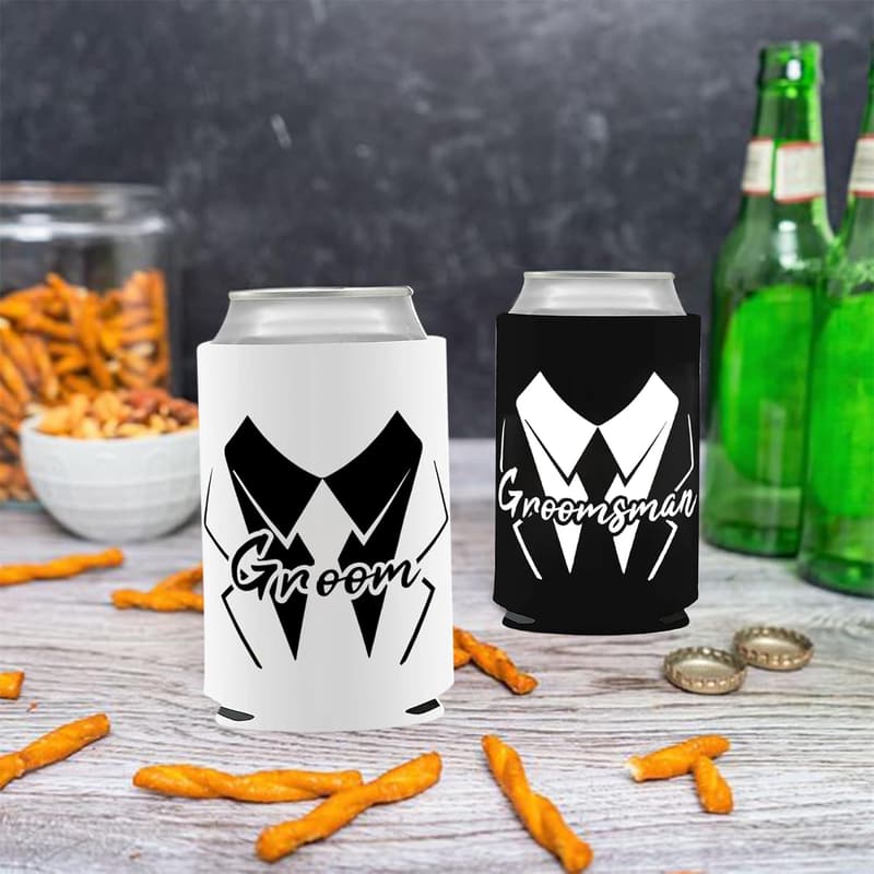 Groomsmen Can Cooler Set - 7 Pieces for Bachelor Parties