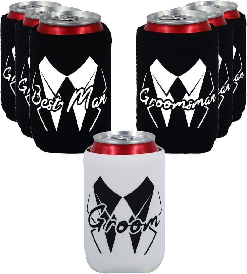 Bachelor Party Can Coolers Set for Groomsmen - 7 Pack