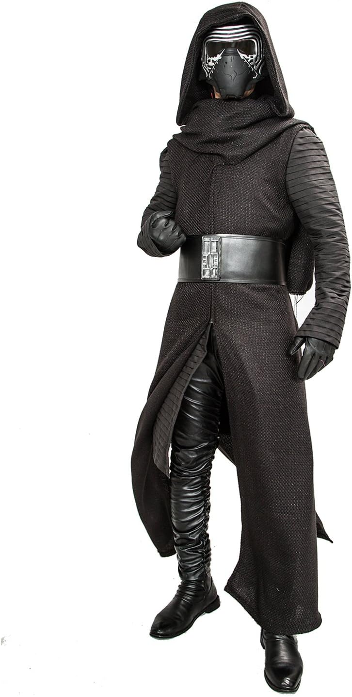 Kylo Ren Cosplay Costume Set for Men - Black Outfit with Accessories