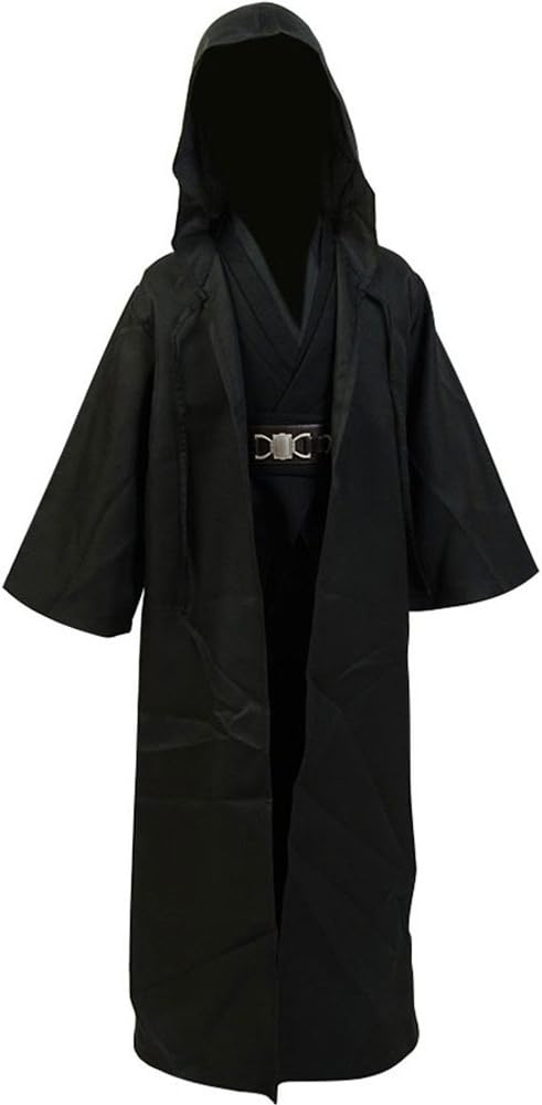 Kids Halloween Hooded Cosplay Cloak Costume - Black & Brown