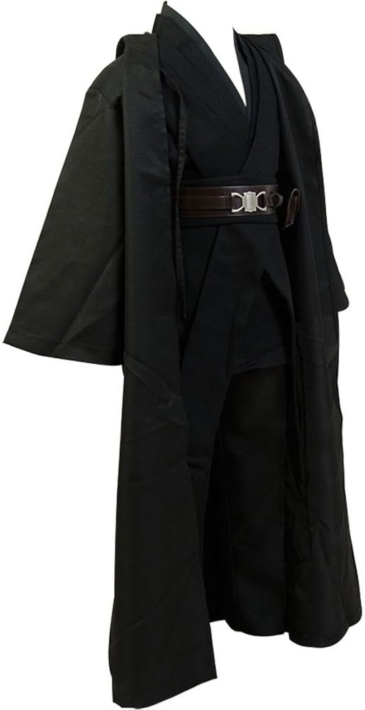 Kids Halloween Hooded Cosplay Cloak Costume - Black & Brown
