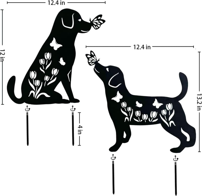 Labrador Dog Metal Garden Stake - Outdoor Decor Gift for Dog Lovers