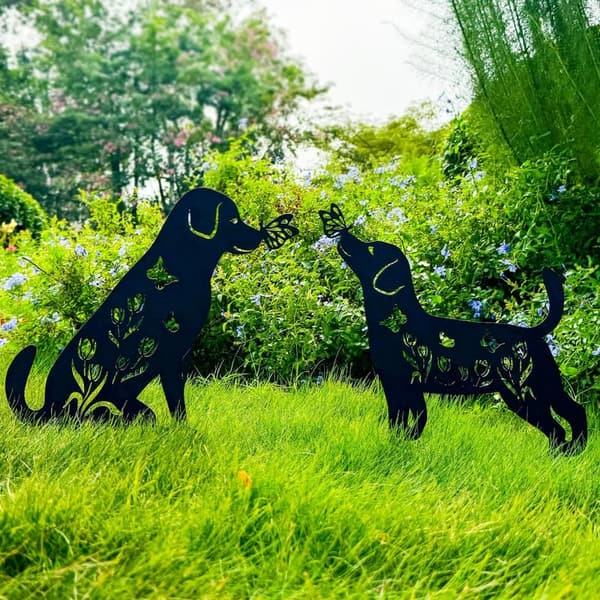 Labrador Dog Metal Garden Stake - Outdoor Decor Gift for Dog Lovers