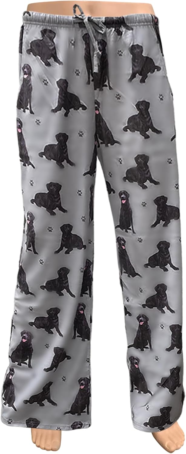 Black Lab Pajama Bottoms - Soft Cotton Blend for Dog Lovers