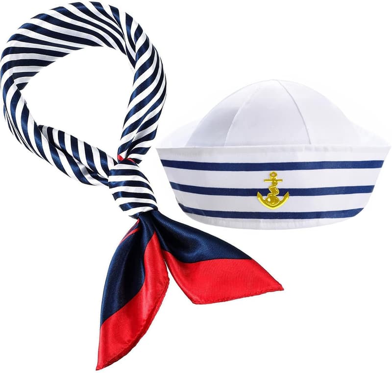 Sailor Costume Set: Yacht Captain Hat & Accessories for Parties