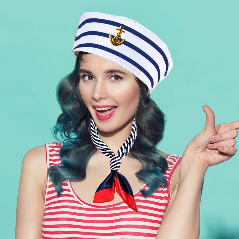 Sailor Costume Set: Yacht Captain Hat & Accessories for Parties