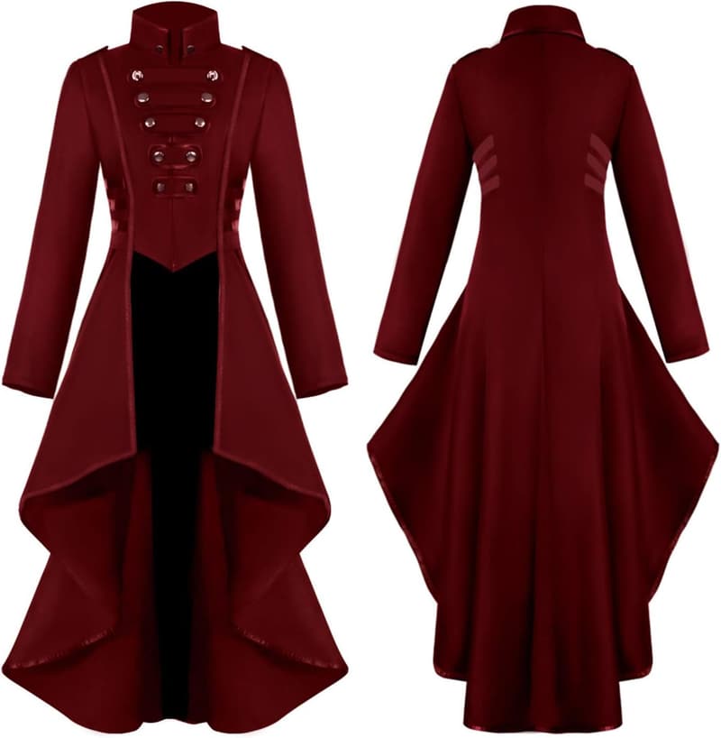 Vintage Gothic Steampunk Jacket for Women, Halloween Costume