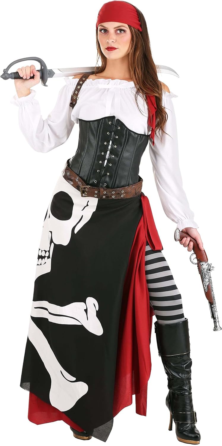 Halloween Women's Pirate Costume | Jolly Roger Dress Outfit