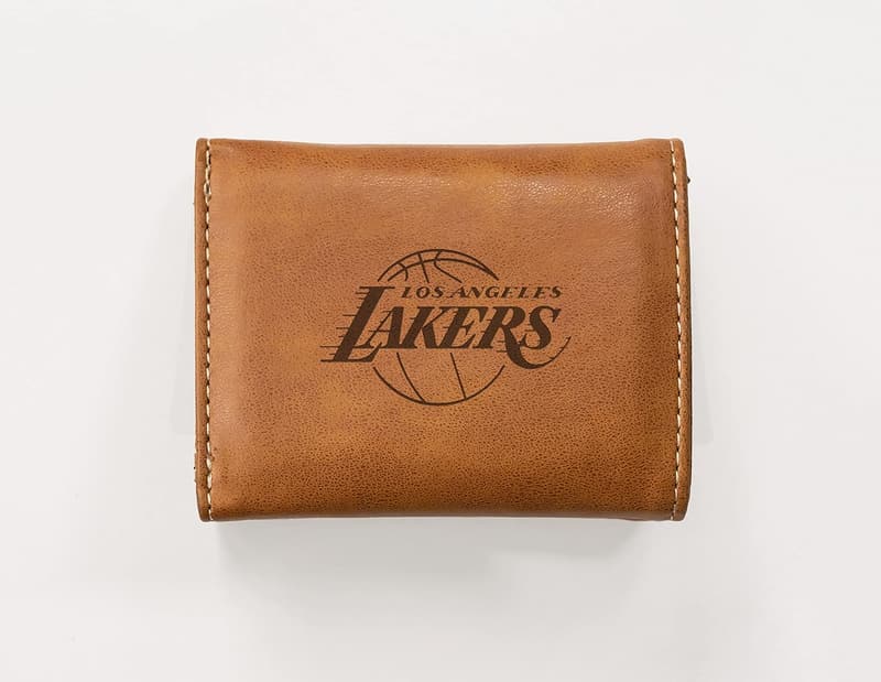 NBA Laser Engraved Tri-Fold Wallet for Men