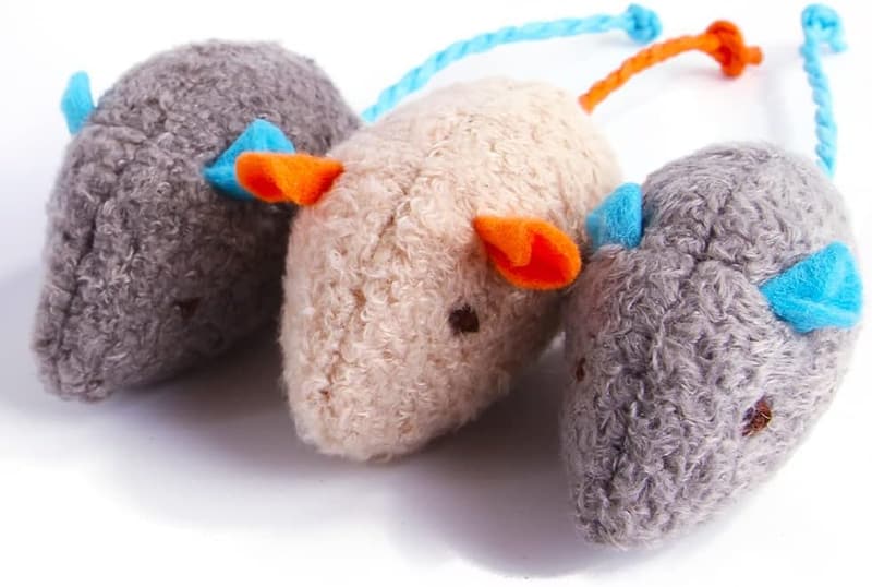 Interactive Plush Mouse Cat Toys - Set of 3