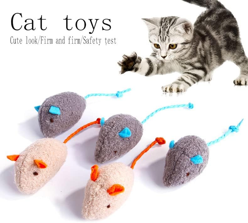 Interactive Plush Mouse Cat Toys - Set of 3