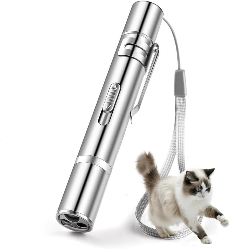 USB Rechargeable Interactive Cat Toy with 3 Light Colors